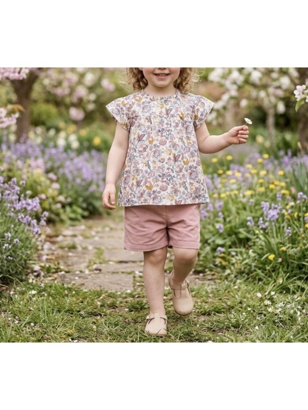 The Oaks‎ Apparel Blouse Floral Top Little Girl Size 3 Preppy Heirloom Cottage